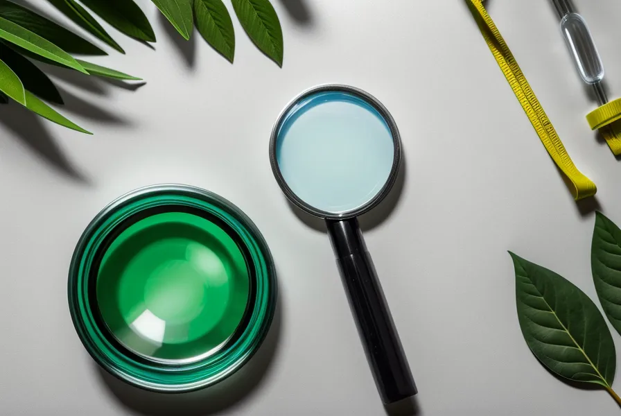 Magnifying glass inspecting supplement nutrition facts panel