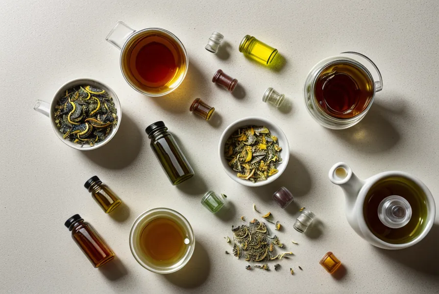 Dried ginger root and lemongrass, the clean ingredients behind this herbal tea's bloating relief
