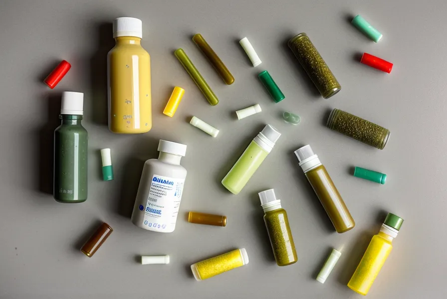 A glass of kombucha next to a probiotic supplement capsule as part of a gut health routine
