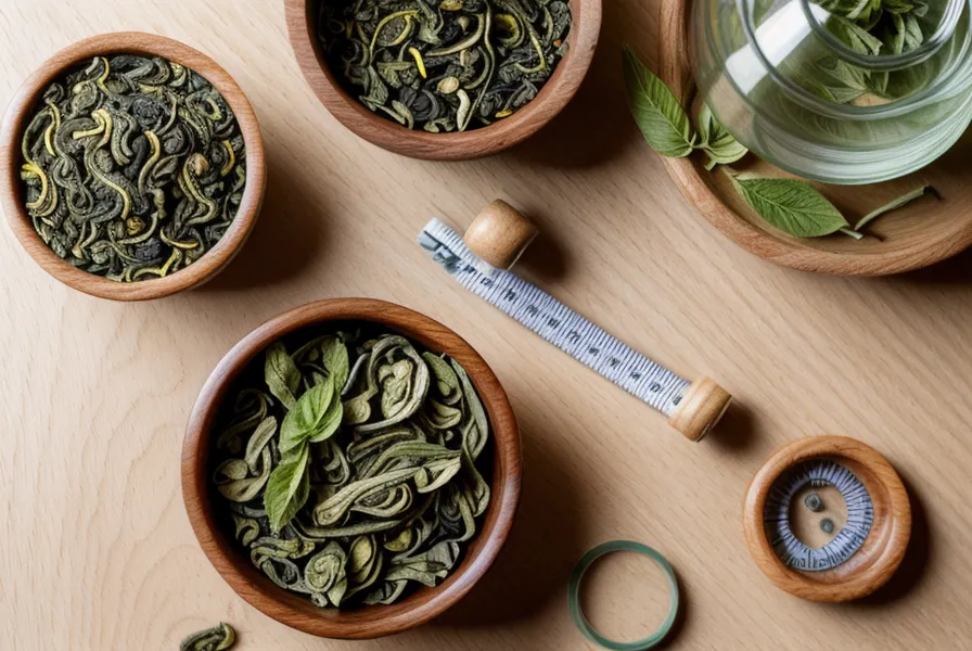 Ashwagandha capsule and dried holy basil beside a glass of water, part of an adaptogen stack for stress related weight gain